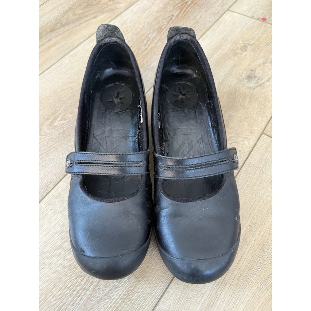 Merrell Womens Black Plaza Bandeau Maryjane Leather Shoes Size 8.5